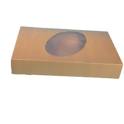 75 Catering Transportkartons für Partyplatten Mittel 46x31x8cm braun mit Sichtfenster