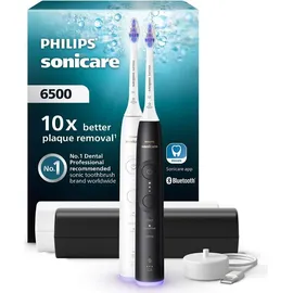 Philips Sonicare 6500 HX7419/01 Doppelpack schwarz/weiß + 2. Handstück + Reiseetui
