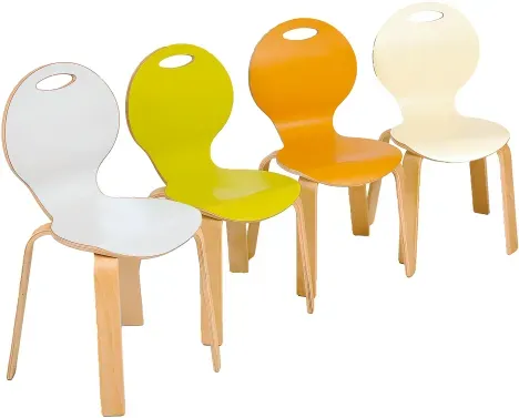 Stuhl PEARL mit farbiger Sitzschale