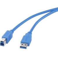 Renkforce USB 3.0 - USB Kabel USB B Blau