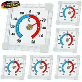 6 Stück Fensterthermometer Aussen Außenthermometer Fenster Selbstklebend 7,5 X 7