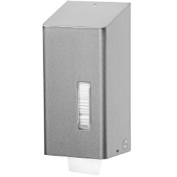 SanTRAL® BUU 1 Toilettenpapierspender, Hochwertiger Spender für die Einzelblatt-Entnahme, Edelstahl, geschliffen, E