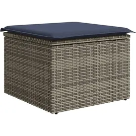 vidaXL Gartensofa-Set mit Kissen, grau, Polyrattan