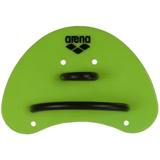 arena Finger Paddle Elite Handpaddel für Schwimmer, Schwimmbad-Trainingszubehör, Schwimmbad-Paddel mit Verstellbaren Riemen, Unbedeckte Handfläche, Acid Lime-Black (65)