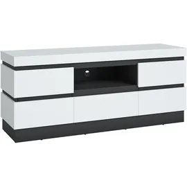 wójcik Campania TV-Lowboard 0 cm Weiß Holz/Kunststoff/Spanplatte/Holzwerkstoff