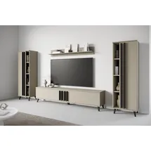 INOSIGN Wohnwand »Helsinki, Modernes Möbelset« Komplett-Set, 4 Stk. tlg., braun