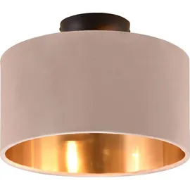 meineWunschleuchte Kleine Deckenleuchte 1 E14 rund beige/gold