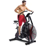 AsVIVA F1 Air Bike Pro Heimtrainer | Ergometer mit Riemenantrieb & Turbinen-Widerstand | Fitnessgerät für Zuhause | Cardio & Ausdauertraining | Fitnesscomputer, Pulsempfänger & 7 Programme