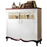 Xlmoebel Sideboard Luxuriöses Wohnzimmermöbel-Set mit TV-Unterschrank, Holzoptik, (3tlg Wohnzimmer Set (Sideboard + TV-Lowboard + Eckvitrine), Hergestellt in Europa weiß