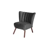 Max Winzer Sessel Alessandro Samtvelours 70 x 80 x 66 cm Anthrazit