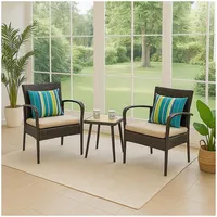 Hti-Living Gartenmöbel Set 3-teilig für Terrasse, Balkon und Wintergarten