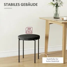 Homcom Esszimmerhocker Esszimmerstühle Küchenstuhl Stahl Schwarz