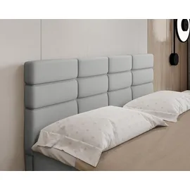 panda möbel Boxspringbett 160x200, mit Bettkasten, Hellgrau, Matratze und Topper, Doppelbett, REVE, Panda Möbel - Hellgrau