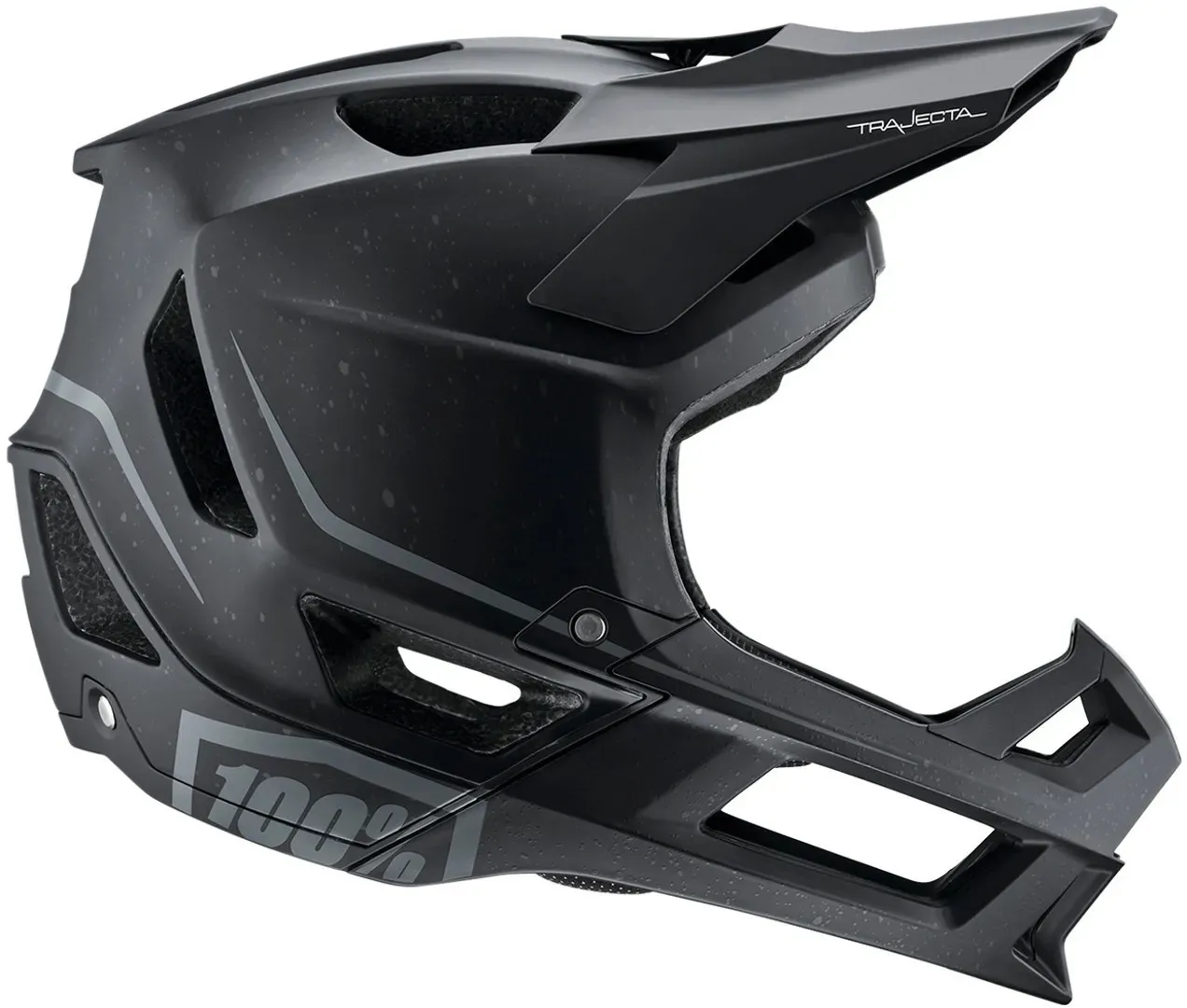 100% Trajecta Downhill Helm, schwarz, Größe M 56 57 58 für Männer