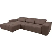Ecksofa - taupe - Recamiere links - Relaxfunktion Sofa Wohnlandschaft Couch