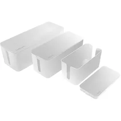 LogiLink Kabelbox-Set 3 Größen zum Verstecken von Kabelgewirr weiß