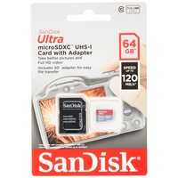 SanDisk Ultra microSDXC 64GB 120MB/s.Adapt.SDSQUA4-064G-GN6IA