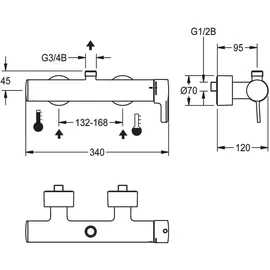 kwc aquarotter gmbh F5 Thermostat-Wandbatterie Silber