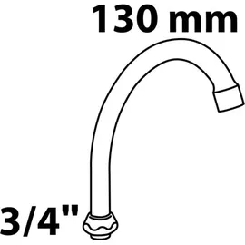 Kirchhoff Rohrauslauf 130 mm 3/4" verchromt