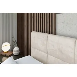 altdecor Boxspringbett mit Matratze, Topper, Polsterbett mit, Bettkasten ARDENI KING | Beige Casablanca | 140x200