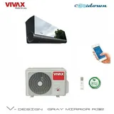 VIVAX V Design Gray Mirror 3,5 KW 12000 BTU Klimagerät Split Klimaanlage A++