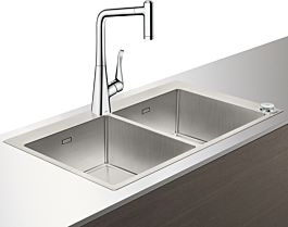 Hansgrohe Select C71-F765-05 Spülencombi 43211000 chrom, mit sBox, 2 Hauptbecken