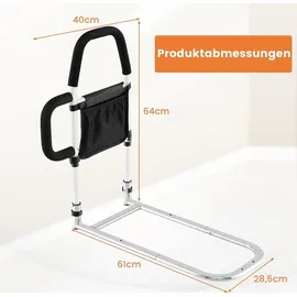 Costway Bettschutzgitter Rausfallschutz 136 kg Schwarz/Weiß