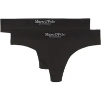 Marc O'Polo Iconic Rib String, 2er-Pack, für Damen, 990 Black, S