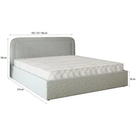 masseno Polsterbett, Braun, Holz, 140x200 cm, Schlafzimmer, Betten, Polsterbetten