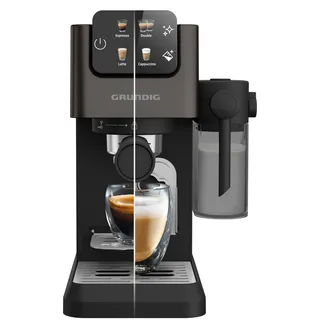 Grundig KSM 5330 Siebträgermaschine grau mit integriertem Milchbehälter