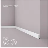 NMC Sockelleiste NMC FT1F wallstyl Noel Marquet Zierleiste Wandleiste Friesleiste Modernes Design weiß 2 m