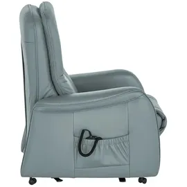 HIMOLLA Fernsehsessel 7568 Leder 77 x 104 x 85 cm Blau elektrisch