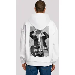 Kapuzenpullover F4NT4STIC "ACDC Hoodie Angus Young", Herren, Gr. 4XL, weiß, Obermaterial: 100% Baumwolle, casual, oversize, Langarm, Pullover, Print