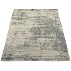 Teppich MUSTERRING "ANGELES PILANO", blau (petrol), B:70cm H:10mm L:140cm, Viskose, Teppiche, exlcusive MUSTERRING DELUXE COLLECTION, Bambus-Viskose feine Knüpfung