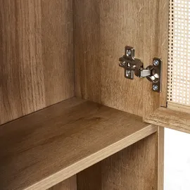 Beliani Bad-Wandschrank 40 cm Hellbraun