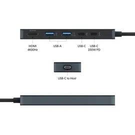 Targus HyperDrive Flex USB-C Hub kompatibel mit verschiedenen Modellen Schwarz