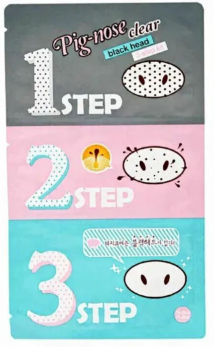 Holika Pig Nose Clear 3-Step Blackhead Remover Strips, 3 Stück