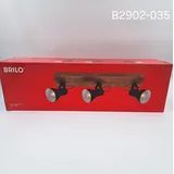 Briloner Deckenstrahler Arbo schwarz weiß Holz GU10 max. 35W schwenkbar