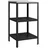 casa.pro Bolognano Standregal 92 x 50 x 50 cm Schwarz/Silber