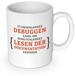 getDigital Stundenlanges Debuggen Becher, Keramik, spülmaschinenfest, 300 ml