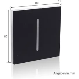 Longlife LED LED Treppenleuchte eckig schwarz - Lichtfarbe: Smart Tuya RGB CCT 3W - Lichtaust...