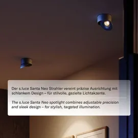 s.luce Santa Neo 1-flg. schwenkbar dimmbar schwarz