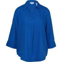 s.Oliver Leinenmix-Bluse mit 3/4-Ärmeln und Turn-up - blau - 46