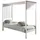 58 aufm Kessel Himmelbett Katerína 90 x 200 cm Kiefer massiv lackiert weiß
