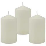 HS Candle Stumpenkerzen Ø6cm 3er Pack Elfenbein