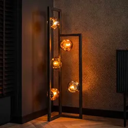 Stehleuchte aus Metall und Glas Industry und Loft Stil