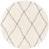 benuta Nest Hochflorteppich Benno - 160 cm rund - Berber, Teppich
