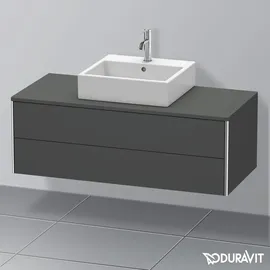 Duravit XSquare Unterschrank, 2 Schubkästen, Graphit Matt