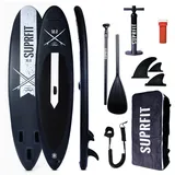 SUPRFIT Stand Up Paddling Board, SUP Board als aufblasbares Komplett-Set, Stand Up Paddle Board mit doppelter PVC Schichtung, Stand-Up Paddling, Standup Paddleboard - 330 x 78 x 15 cm bis max.150 kg