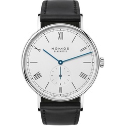 Nomos Glashütte Herrenuhr Ludwig 38 234 - silber